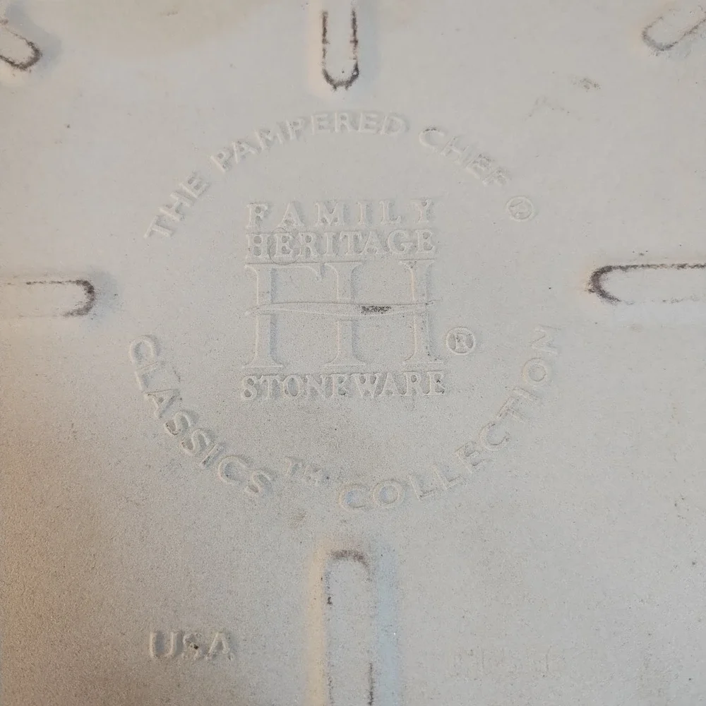 Vintage Pampered Chef Family Heritage Stoneware Rectangular Baker 9x13 Casserole